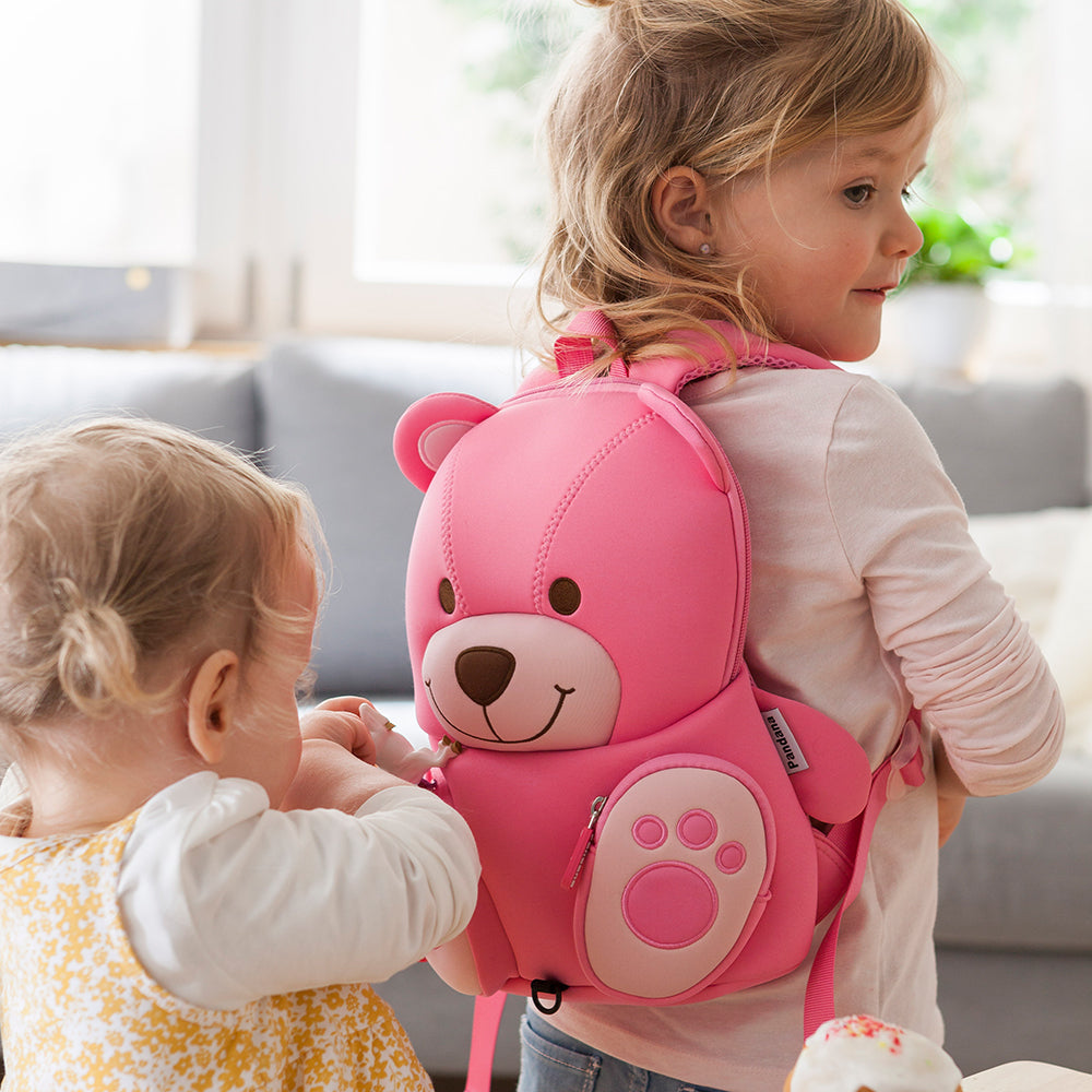 Kinderrucksack Bella Bär mit Brustgurt für Mädchen ab 2 Jahren - Pandana