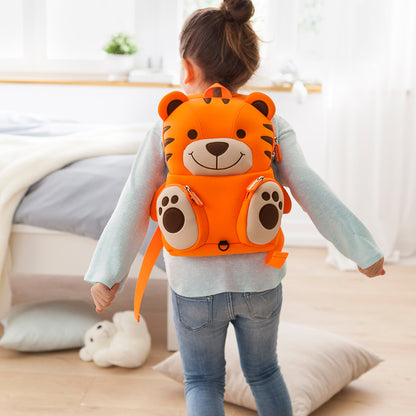 Pandana Kinderrucksack Tommy Tiger mit Brustgurt für Jungen und Mädchen ab 2 Jahren - Pandana